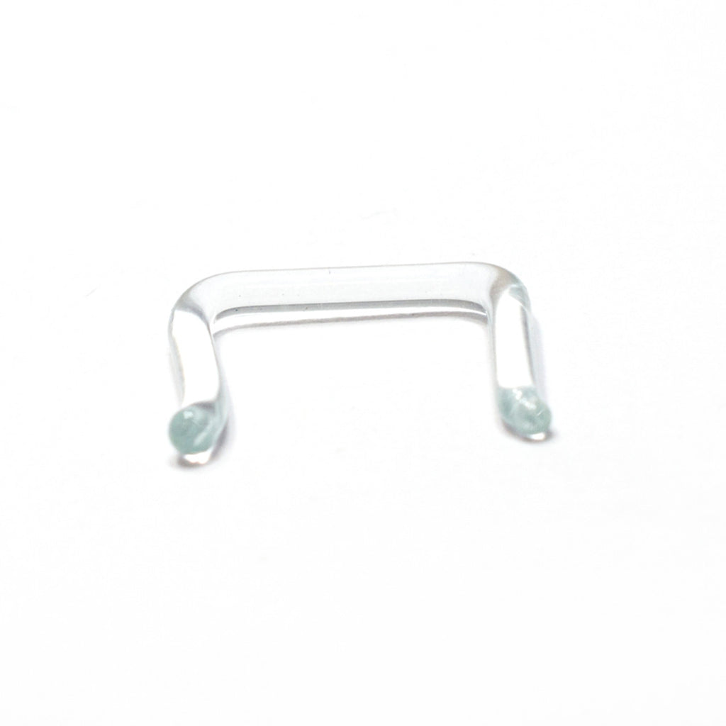Glass Pyrex Clear Basic Septum Retainer - 16 or 14 Gauge - 1/4" (6 mm) - Kruelty - Photo 4