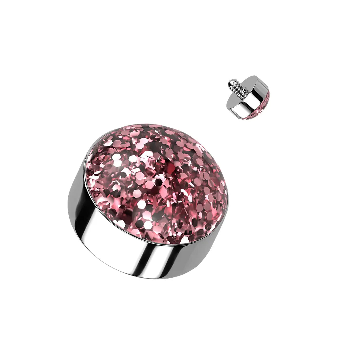 Surgical Steel Glitter Dome CZ Dermal Anchor Top 14G 4mm - 8 Colors - photo 9