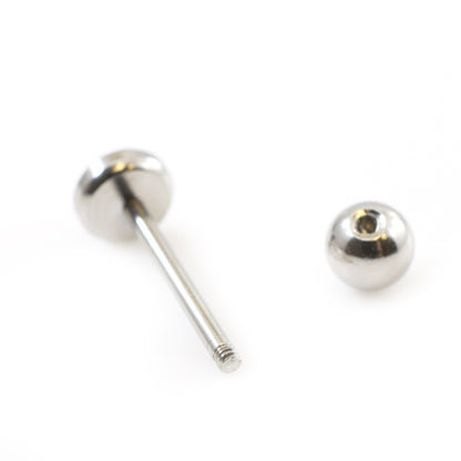Surgical Steel 14 Gauge Tongue Barbell with Glitter Dome - photo 5
