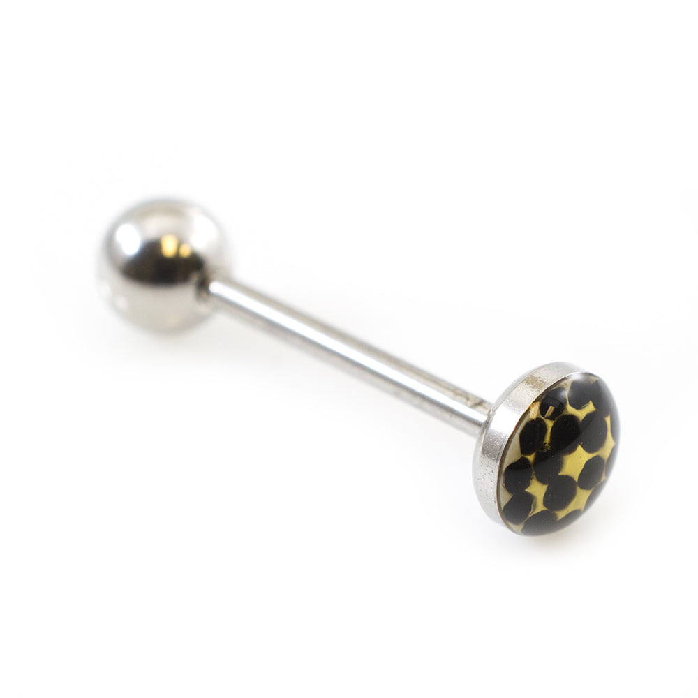Surgical Steel 14 Gauge Tongue Barbell with Glitter Dome - photo 8