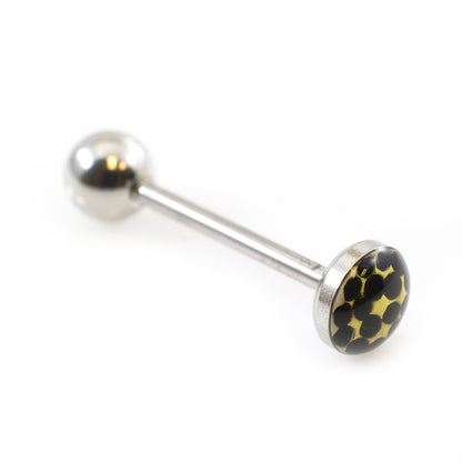 Surgical Steel 14 Gauge Tongue Barbell with Glitter Dome - photo 8