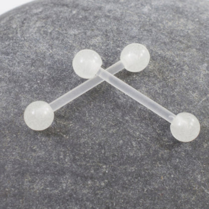 Bioflex 14 Gauge Straight Barbell Glow in Dark Retainer - Pair - photo 2