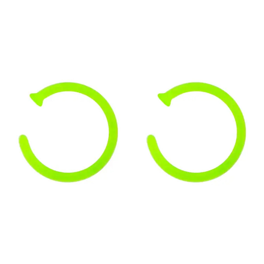 Green Bioflex 20 to 18 Gauge Glow in Dark Nose Rings - Pair