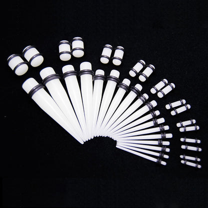 White Glow in the Dark Acrylic Ear Stretching Kit 14G to 00G - 36 Pack - photo 3