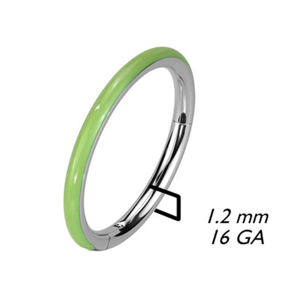 Titanium Glow in the Dark Hinged Segment Ring 16 Gauge - 2 Colors - photo 2