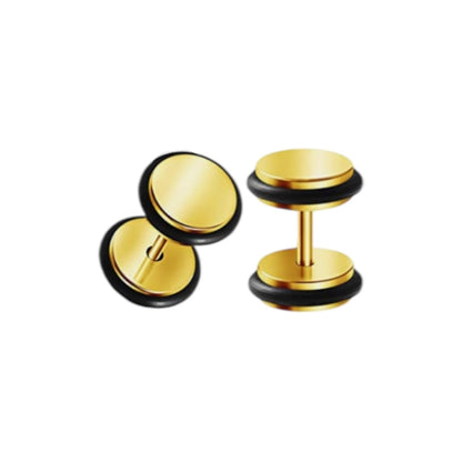 PVD Surgical Steel 16 Gauge Fake Ear Gauge Plugs - Pair - photo 7