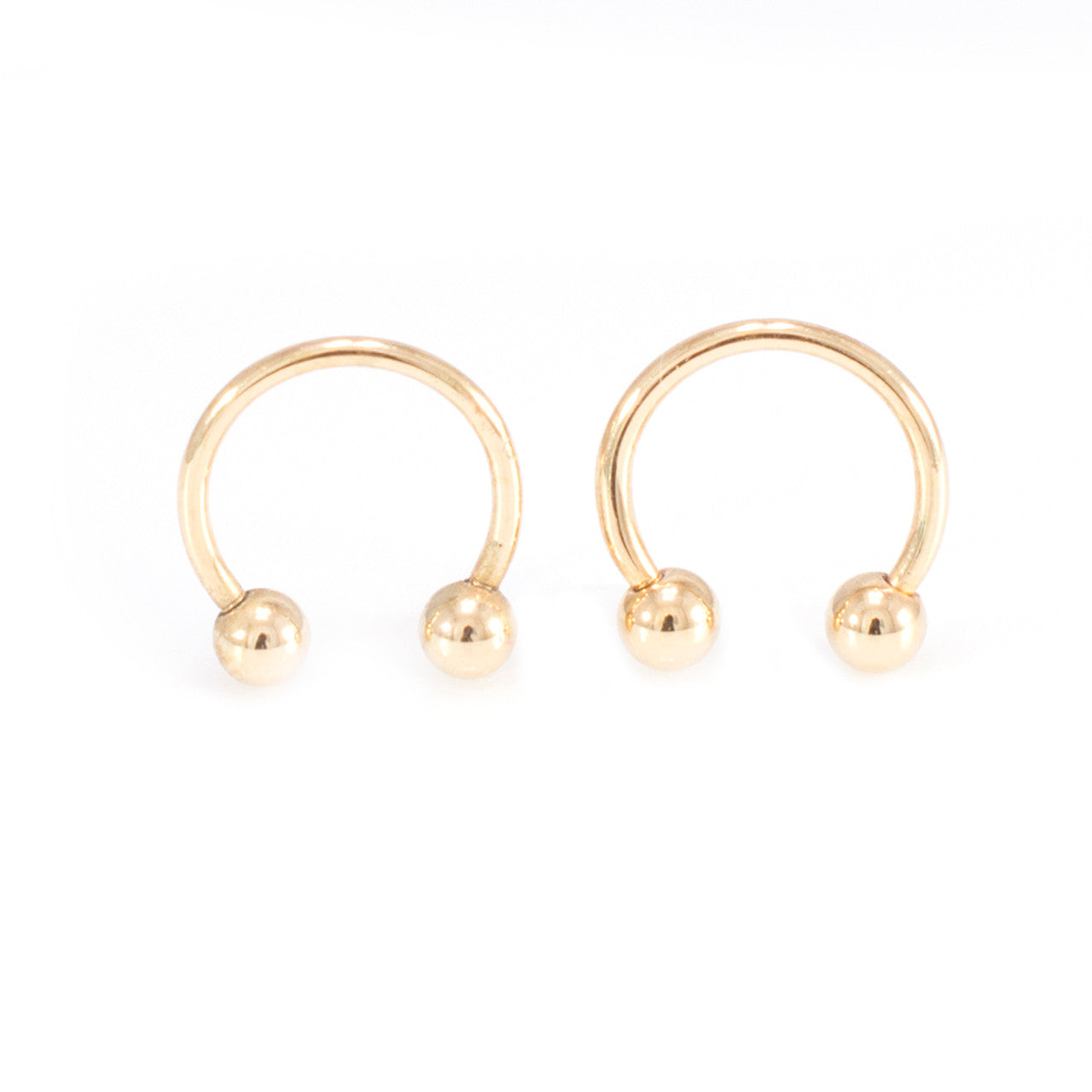 Surgical Steel Gold Nipple Ring Mixed Barbell 16 Gauge 10 MM - 4 Pack