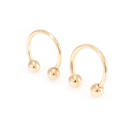 Surgical Steel Gold Nipple Ring Mixed Barbell 16 Gauge 10 MM - 4 Pack