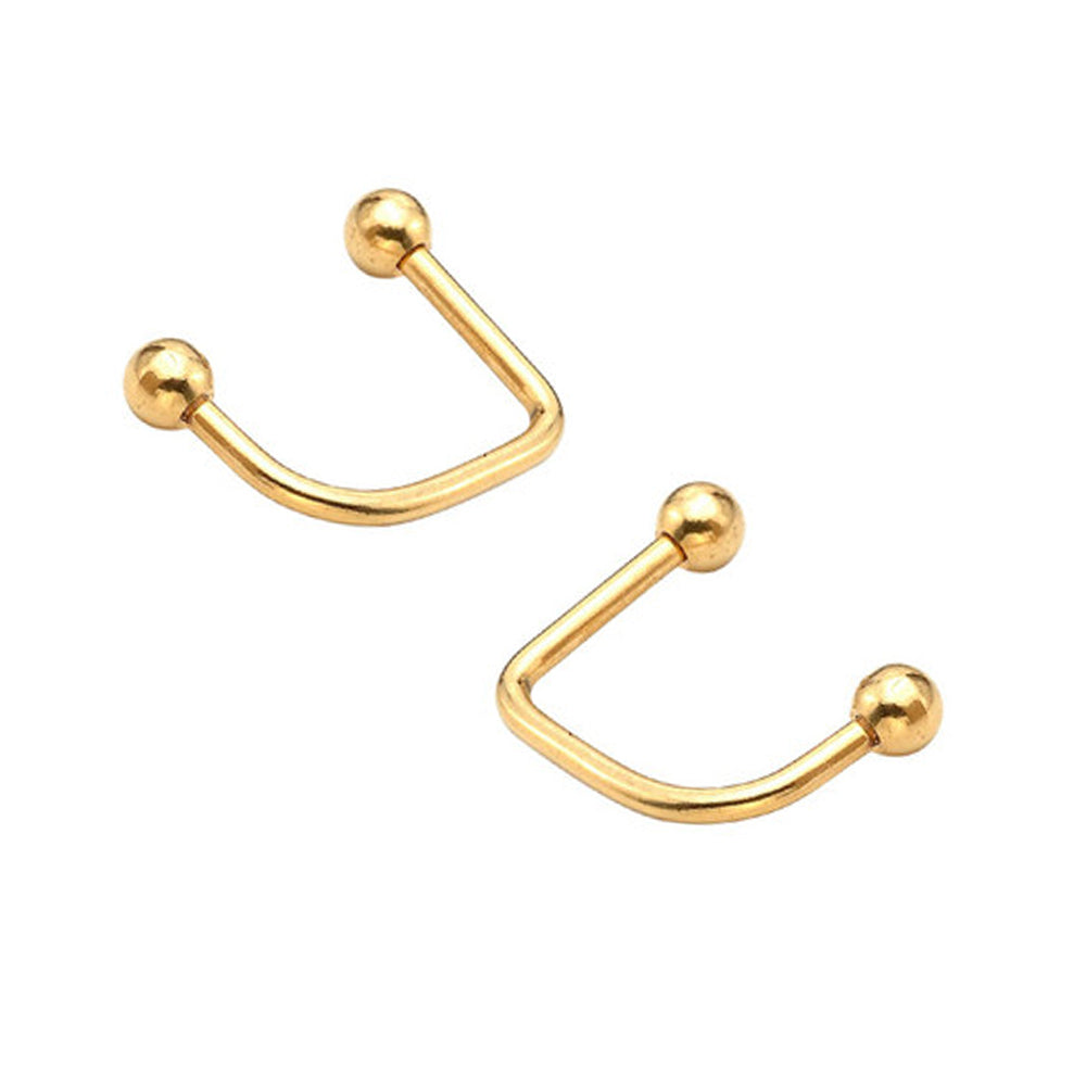 Surgical Steel 16 Gauge Labret Stud Lippy Loop with Ball Ends - Pair - photo 7