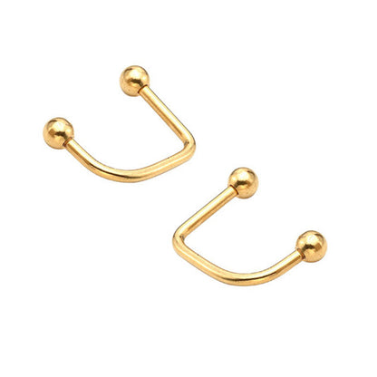 Surgical Steel 16 Gauge Labret Stud Lippy Loop with Ball Ends - Pair - photo 7