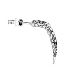 Surgical Steel 14 Gauge Curved Labret Stud with Gothic Skull Claw - photo 2