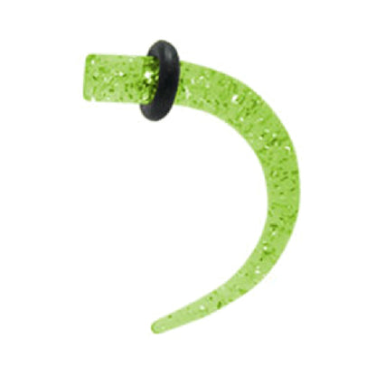 Glitter Acrylic Curved Ear Tapers 6 Gauge - Pair - photo 5