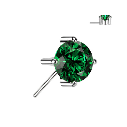 Titanium Push In Threadless Front Facing CZ Tops 3mm to 5mm - photo 6