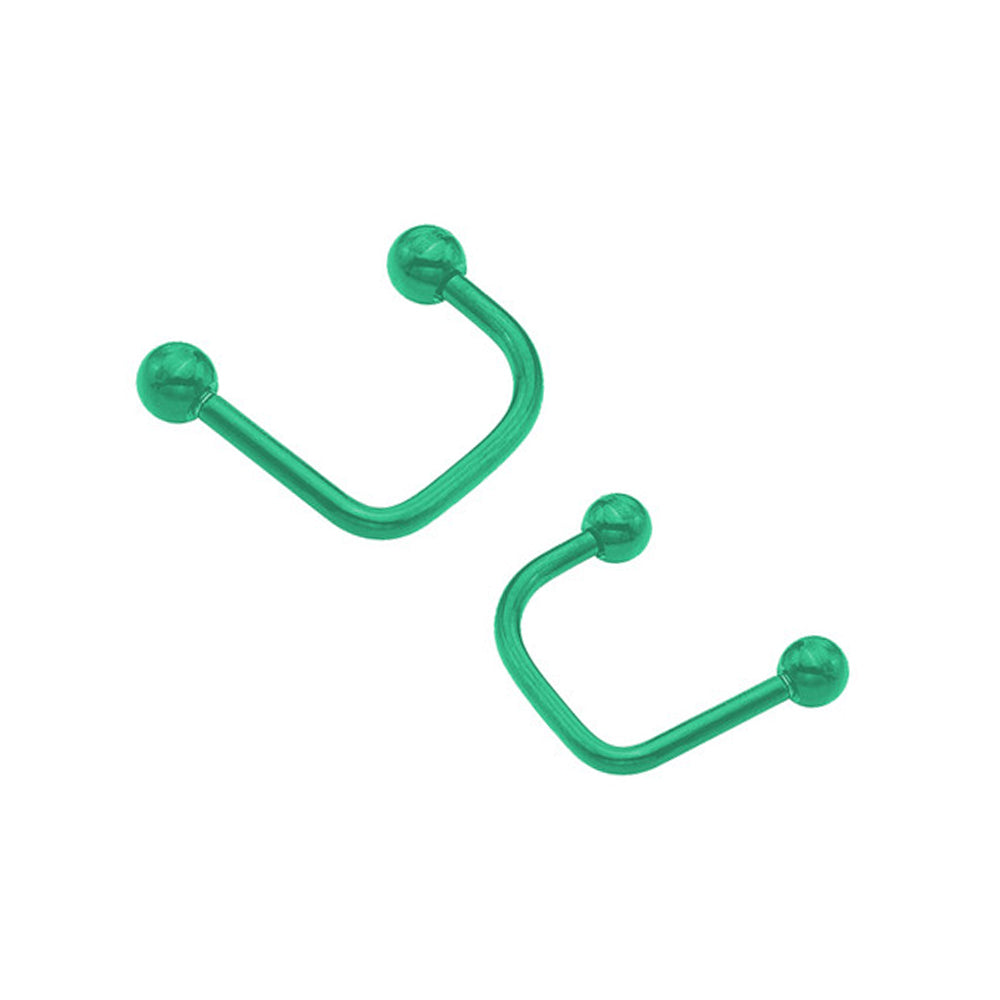 Surgical Steel 16 Gauge Labret Stud Lippy Loop with Ball Ends - Pair - photo 6