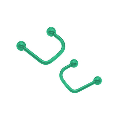 Surgical Steel 16 Gauge Labret Stud Lippy Loop with Ball Ends - Pair - photo 6