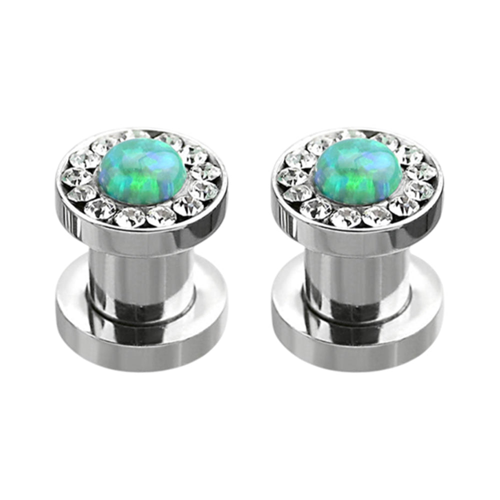 Surgical Steel Screw Fit Tunnels 6 to 0 Gauge - 5 Colors - Pair