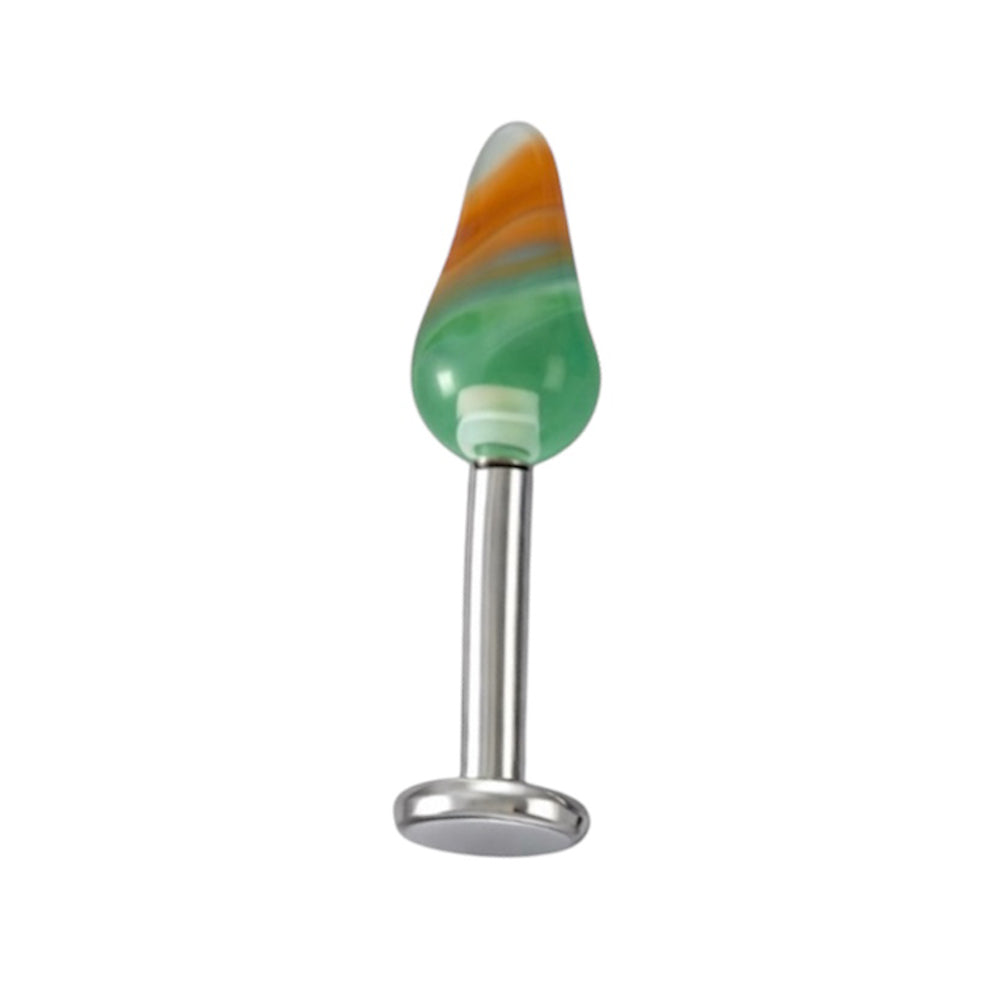 Surgical Steel 14 Gauge Labret Stud Spike with UV Acrylic - photo 4