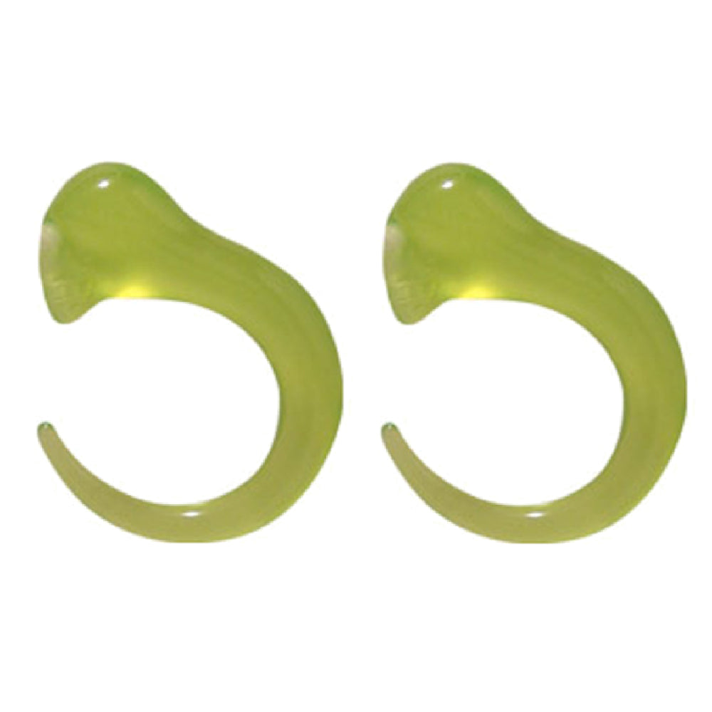 Acrylic Curved Ear Tapers 6G with Skull Head - 3 Colors - Pair - photo 4