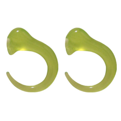 Acrylic Curved Ear Tapers 6G with Skull Head - 3 Colors - Pair - photo 4