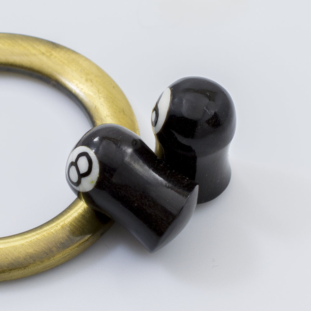 Organic Horn Bone Ear Plugs with Ball Design - Pair - photo 4
