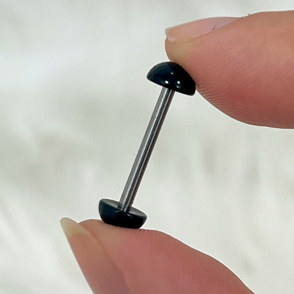 Surgical Steel 14 Gauge Straight Barbell with UV Acrylic Balls - photo 4