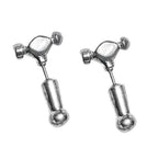 Surgical Steel 20 Gauge Hammer Fake Plug Stud Earrings - Pair