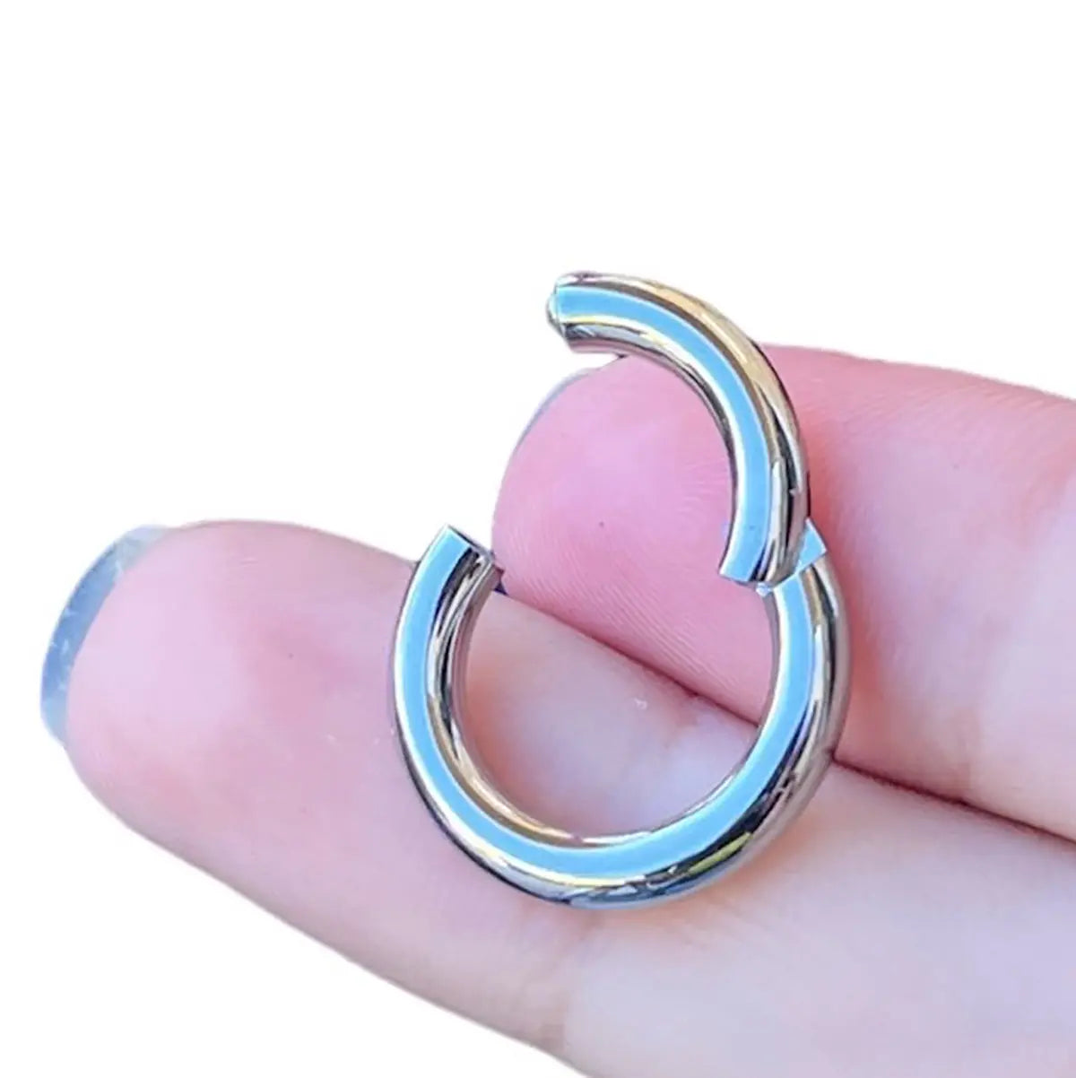 Surgical Steel 8 to 2 Gauge Hinged Clicker Segment Ring - photo 5