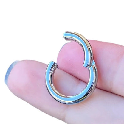 Surgical Steel 8 to 2 Gauge Hinged Clicker Segment Ring - photo 5