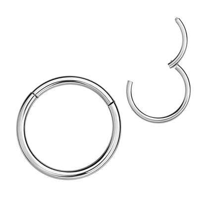 Surgical Steel 14 Gauge Hinged Segment Clicker Hoop - Pair - photo 4