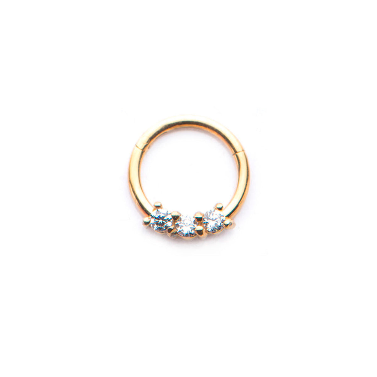 Surgical Steel Hinged Segment Ring 16 Gauge 3 Set CZ - Kruelty - Photo 6