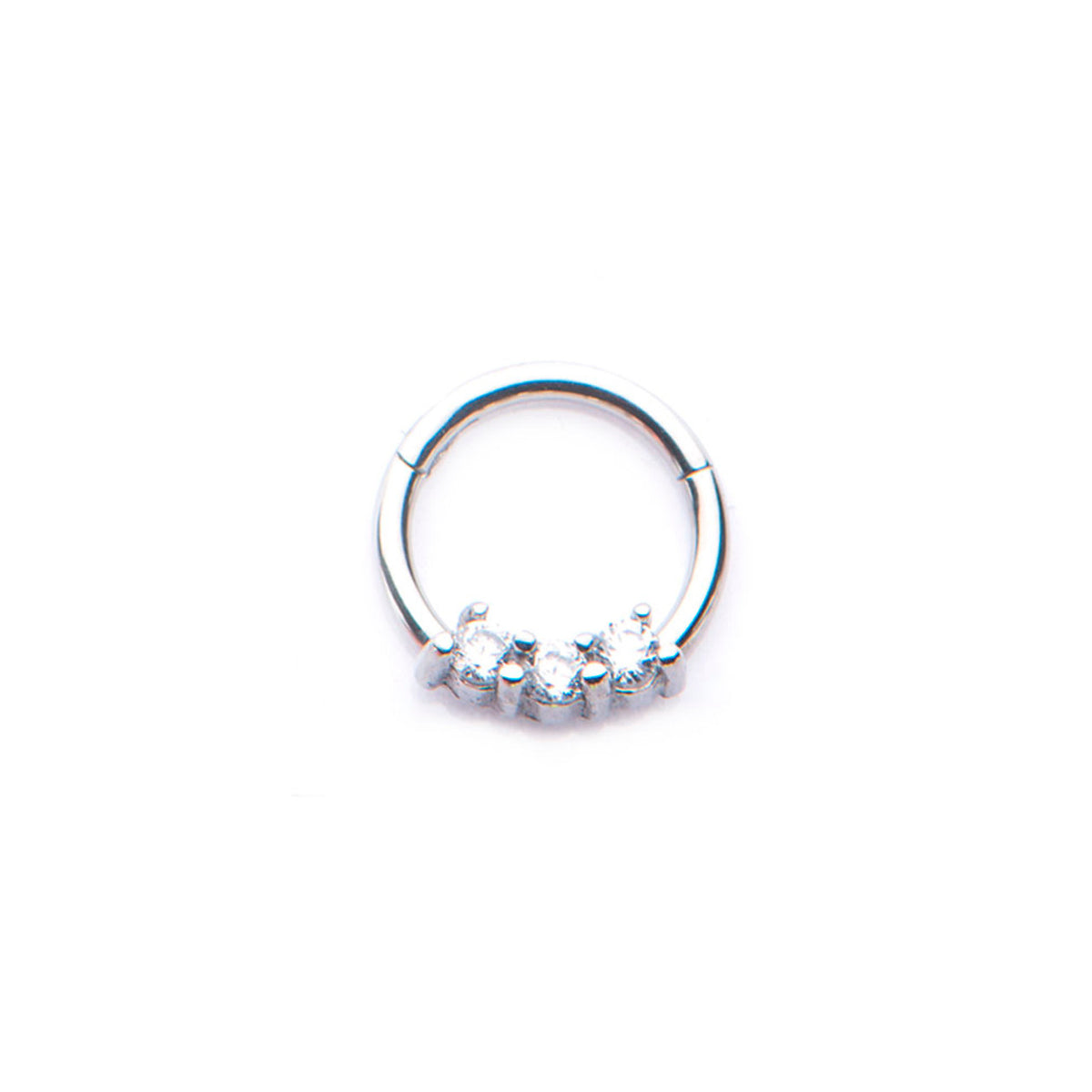 Surgical Steel Hinged Segment Ring 16 Gauge 3 Set CZ - Kruelty - Photo 8