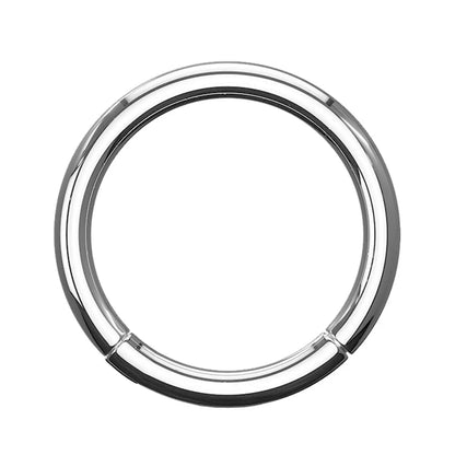 Titanium 16 to 20 Gauge Hinged Segment Ring Clicker Hoop
