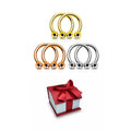 Surgical Steel 14 & 16 Gauge Circular Barbell Gift Set - 3 Pairs
