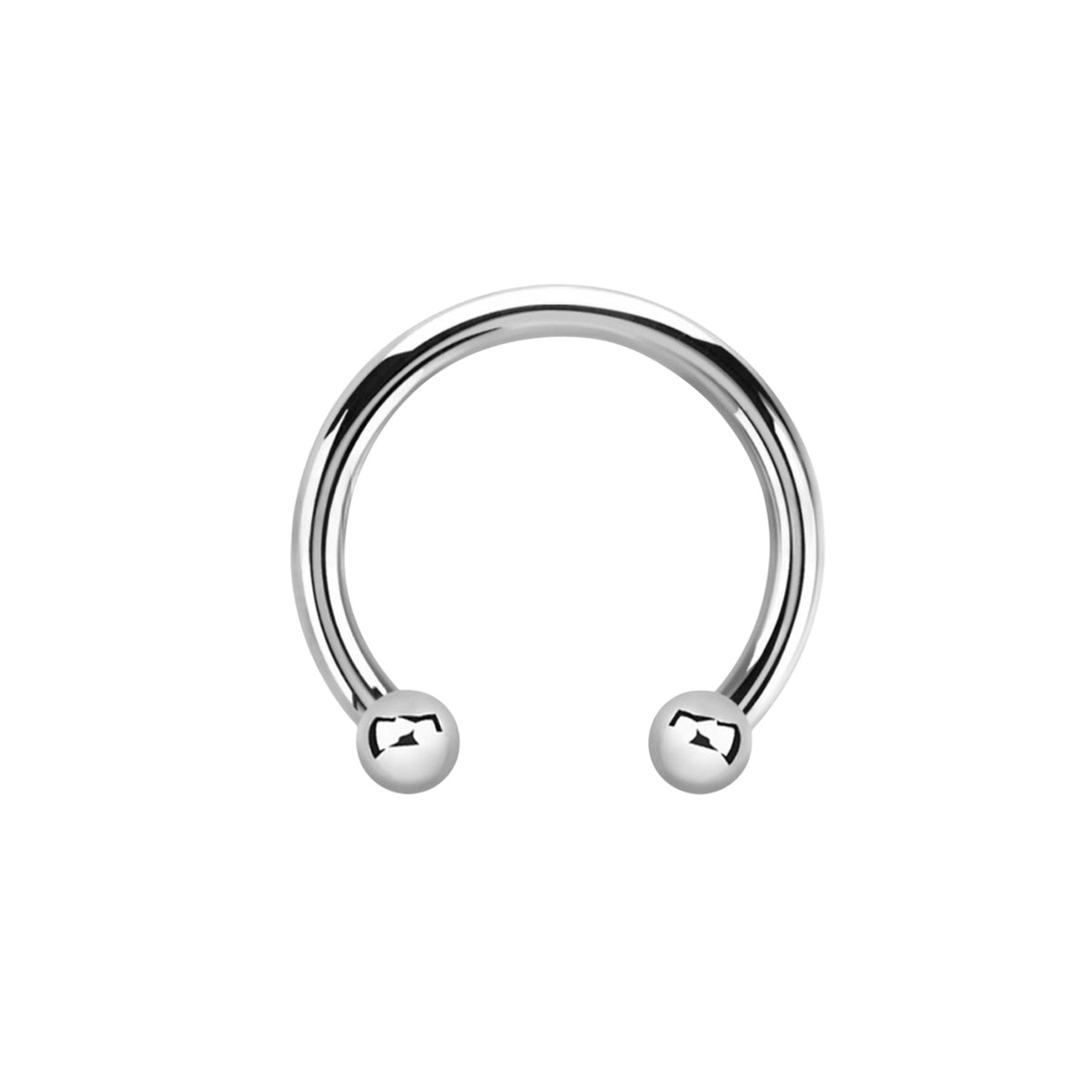 Titanium 14 Gauge Front Facing Holes Horseshoe Circular Barbell