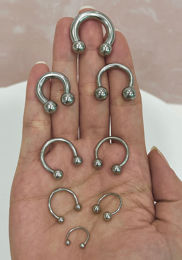 Surgical Steel 4 to 18 Gauge Horseshoe Circular Barbell - photo 2