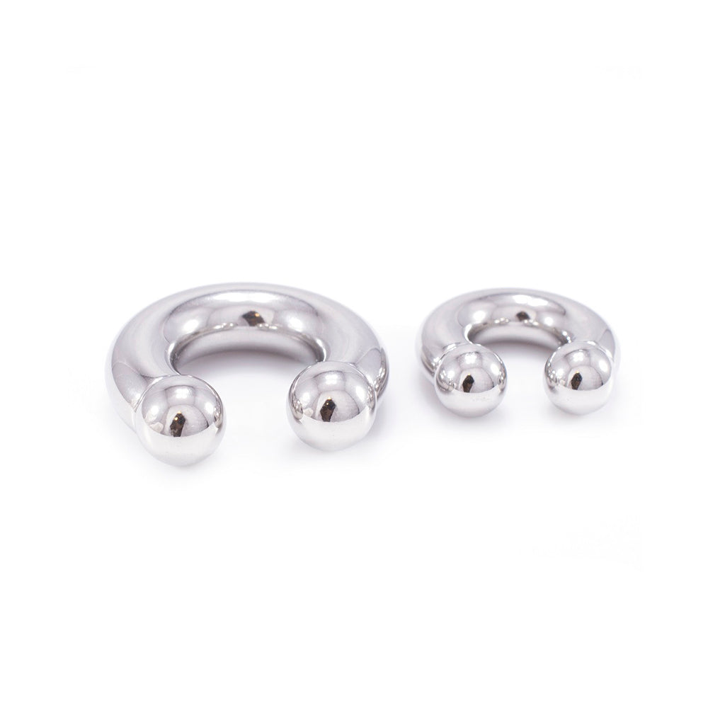 Surgical Steel 0 & 00 Gauge Horseshoe Circular Barbell Ball Ends - photo 4