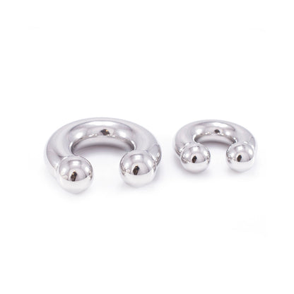 Surgical Steel 0 & 00 Gauge Horseshoe Circular Barbell Ball Ends - photo 4