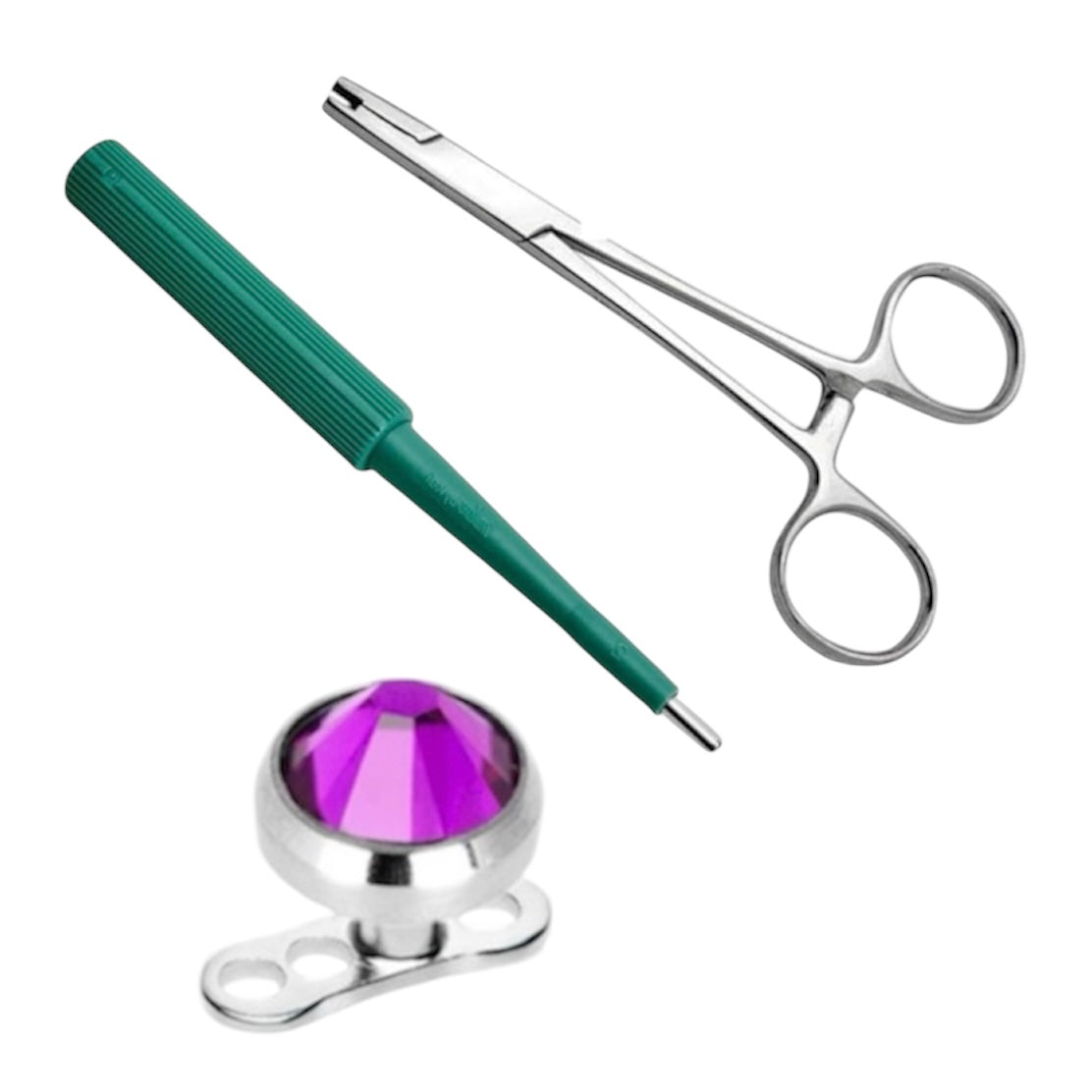 Surgical Steel 14 Gauge Dermal Anchor Kit with 4mm CZ Top - photo 9