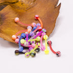 Flexible 16 Gauge Curved Barbells 8mm No Duplicates - 20 Pack