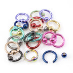 Anodized Titanium 14 Gauge Micro Captive Bead Rings - 10 Pack