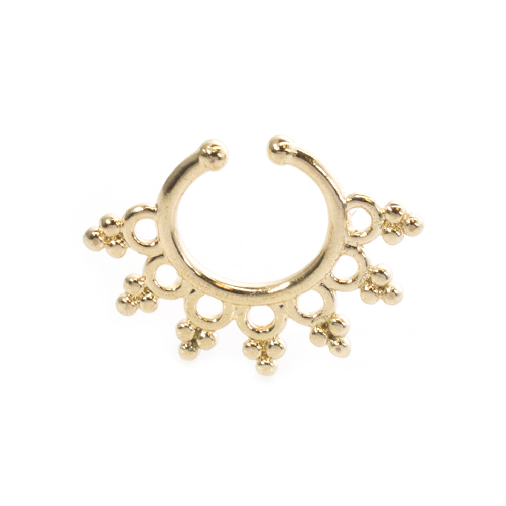 Surgical Steel Non Piercing Septum Hanger with Filigree Design - photo 5