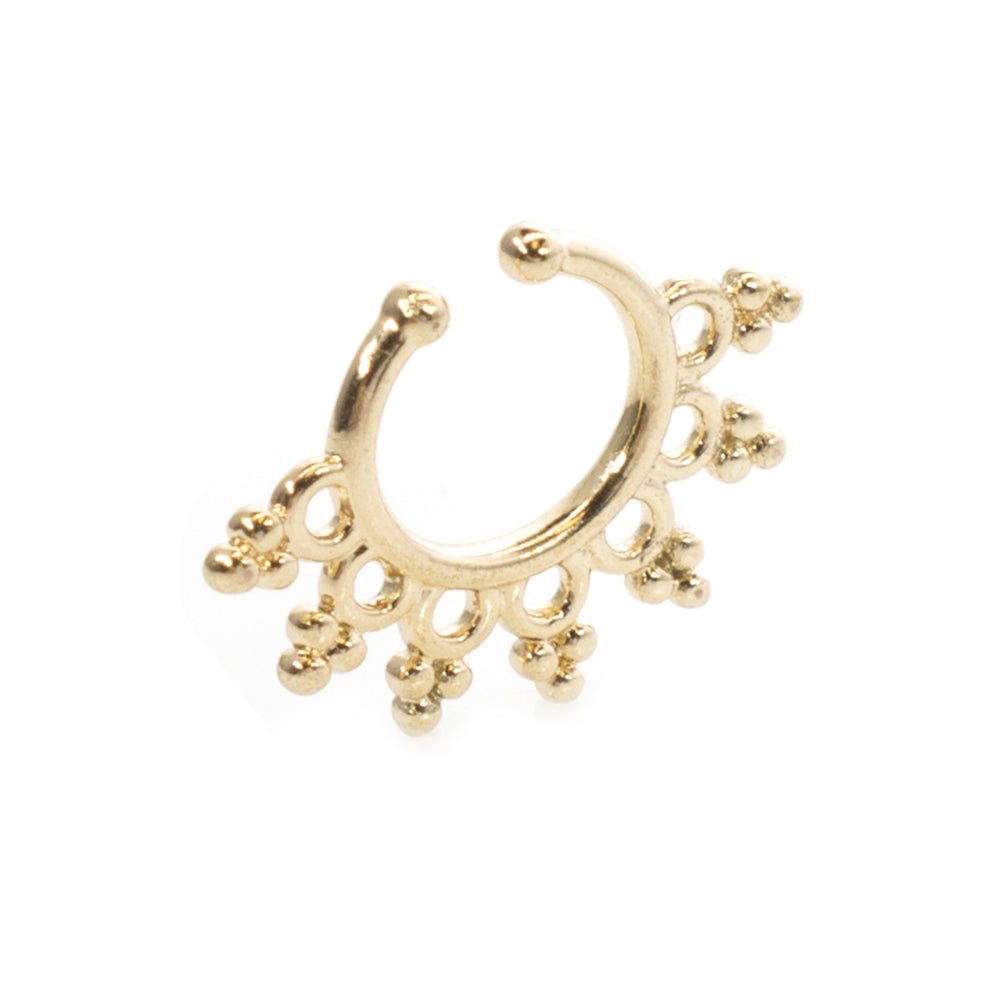 Surgical Steel Non Piercing Septum Hanger with Filigree Design - photo 7