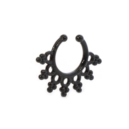 Surgical Steel Non Piercing Septum Hanger with Filigree Design - photo 10