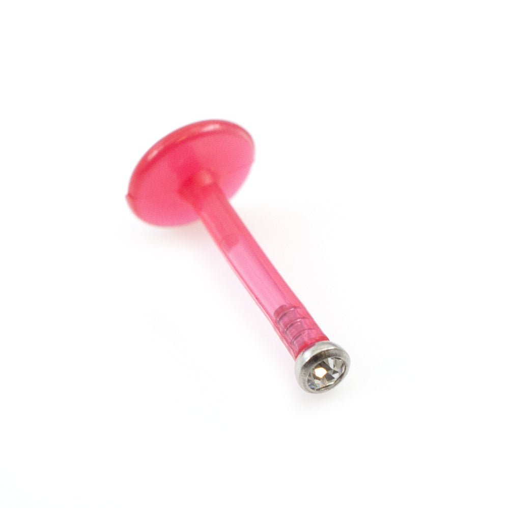 Bioflex 16 Gauge Push In Labret with CZ Stone - photo 3