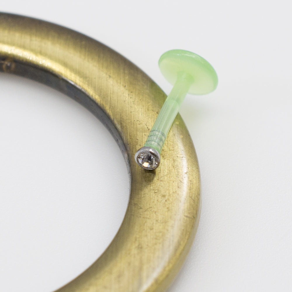 Bioflex 16 Gauge Push In Labret with CZ Stone - photo 9