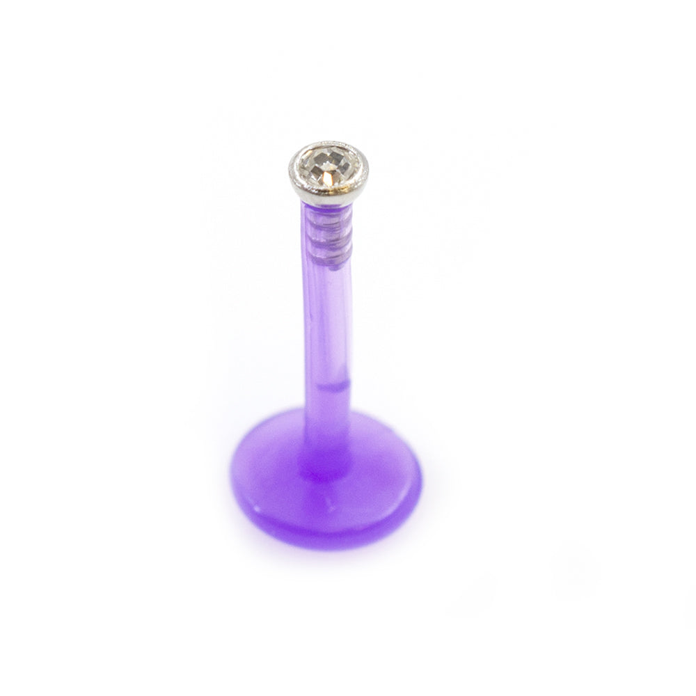 Bioflex 16 Gauge Push In Labret with CZ Stone - photo 10
