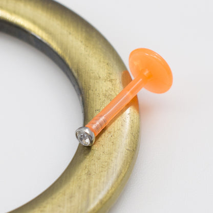 Bioflex 16 Gauge Push In Labret with CZ Stone - photo 15