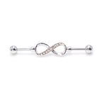 Surgical Steel Industrial Barbell 14 Gauge 1-3/8" Infinity Charm - Kruelty - Photo 4