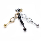 Surgical Steel Industrial Barbell 14 Gauge 1-3/8" Infinity Charm - Kruelty - Photo 7
