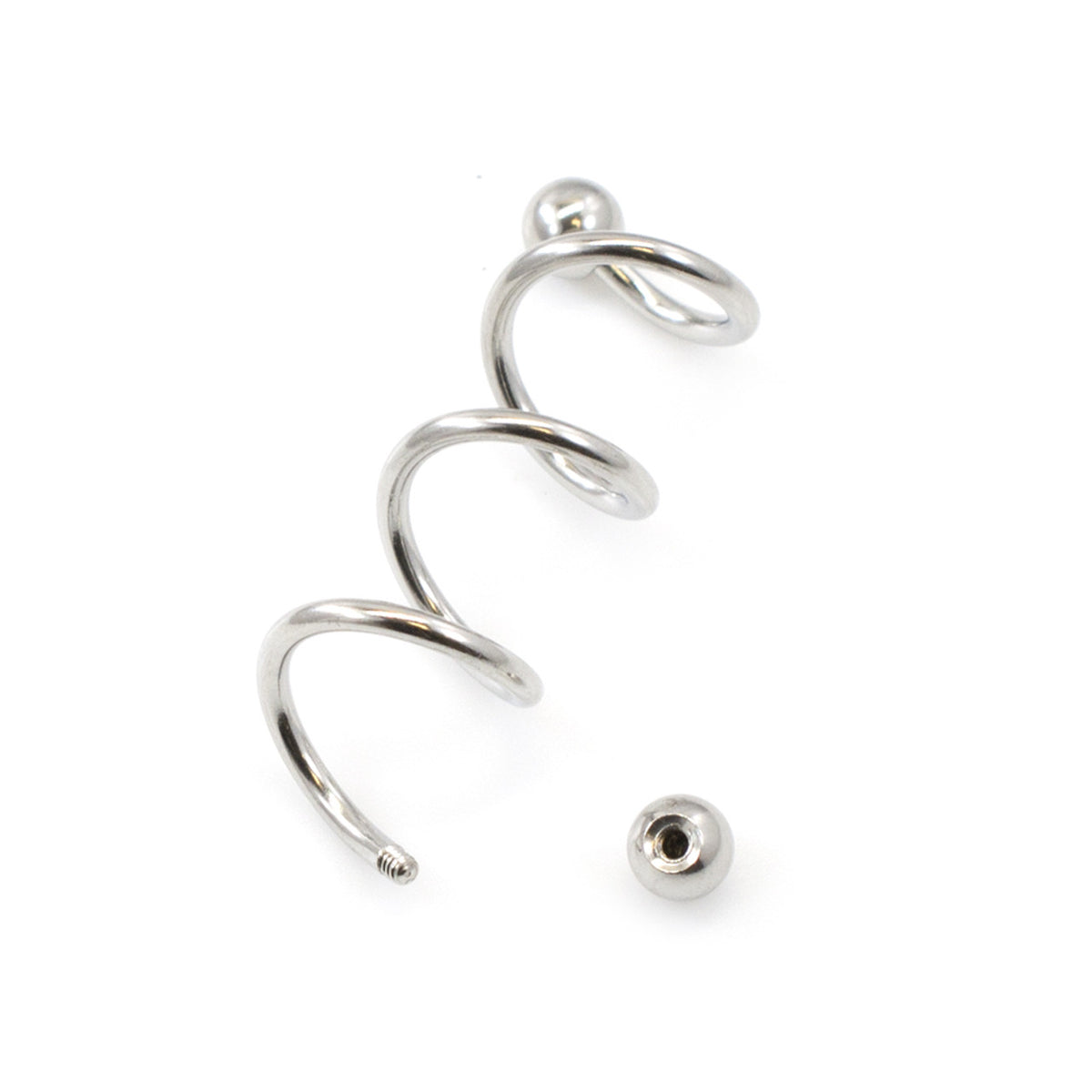 Surgical Steel Spiral Barbell 14 Gauge 36 mm Triple Twist - Kruelty - Photo 4